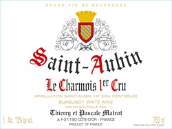 2020 Saint-Aubin 1er Cru Blanc, Le Charmois, Domaine Matrot